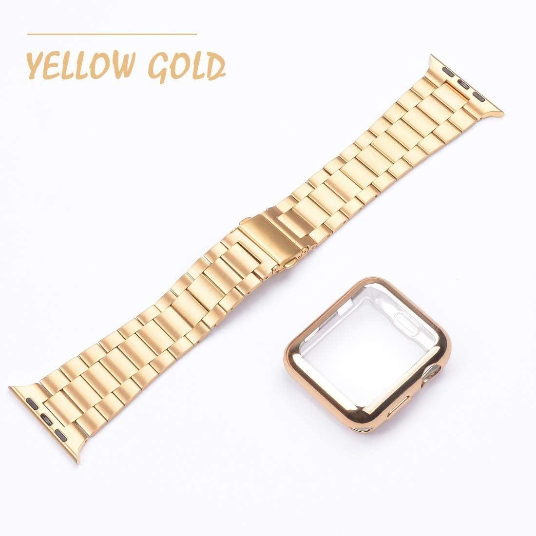 Wolait Compatible with Apple Watch Band 42Mm 44Mm 45Mm 49Mm 38Mm 40Mm 41Mm with Case, Upgraded Business Stainless Steel Band with Screen Protector Cover for Iwatch Series 8/7/6/SE Series 5/4/3/2/1  Wolait   