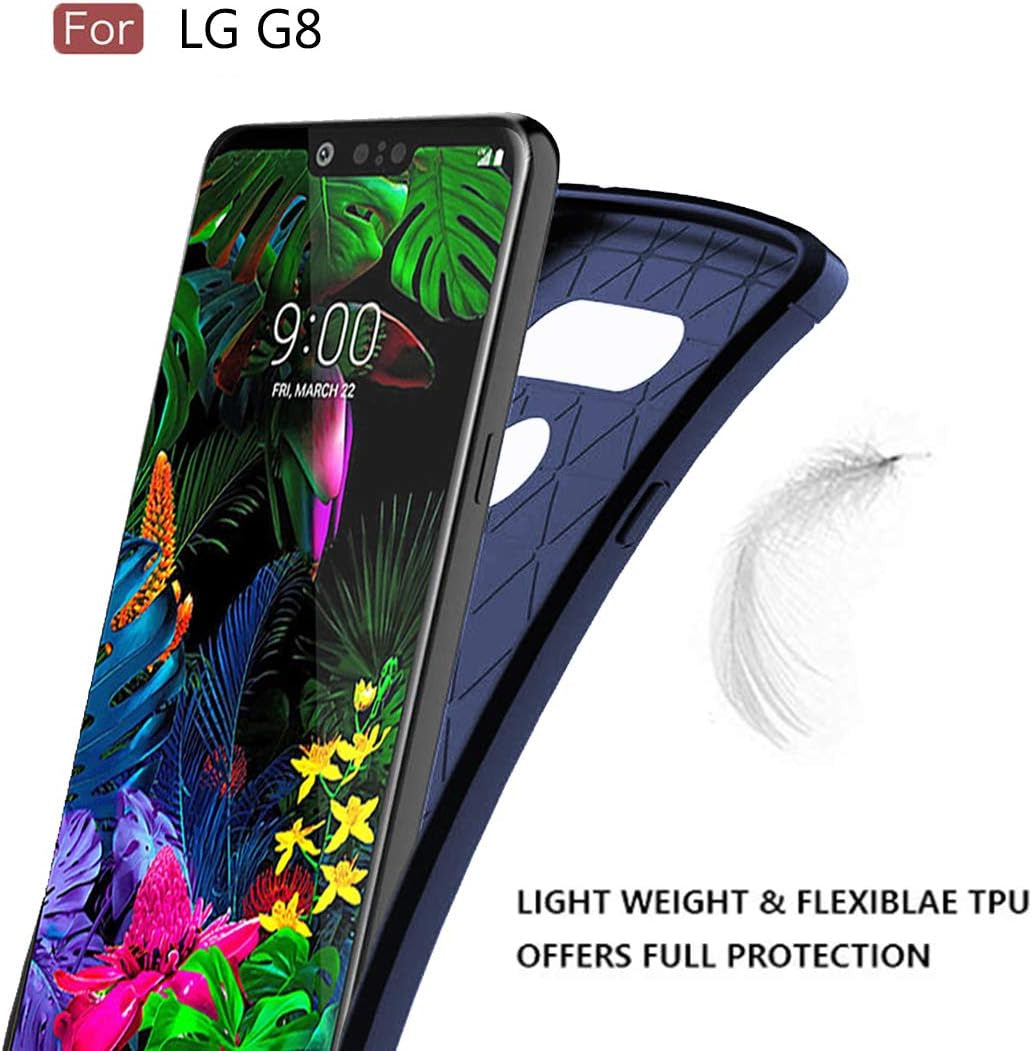 Sucnakp for LG G8 Thinq Case,Lg G8 Case, TPU Shock Absorption Cell Phone Cases Technology Raised Bezels Protective Cover for LG G8 Case (TPU Blue)  Sucnakp   