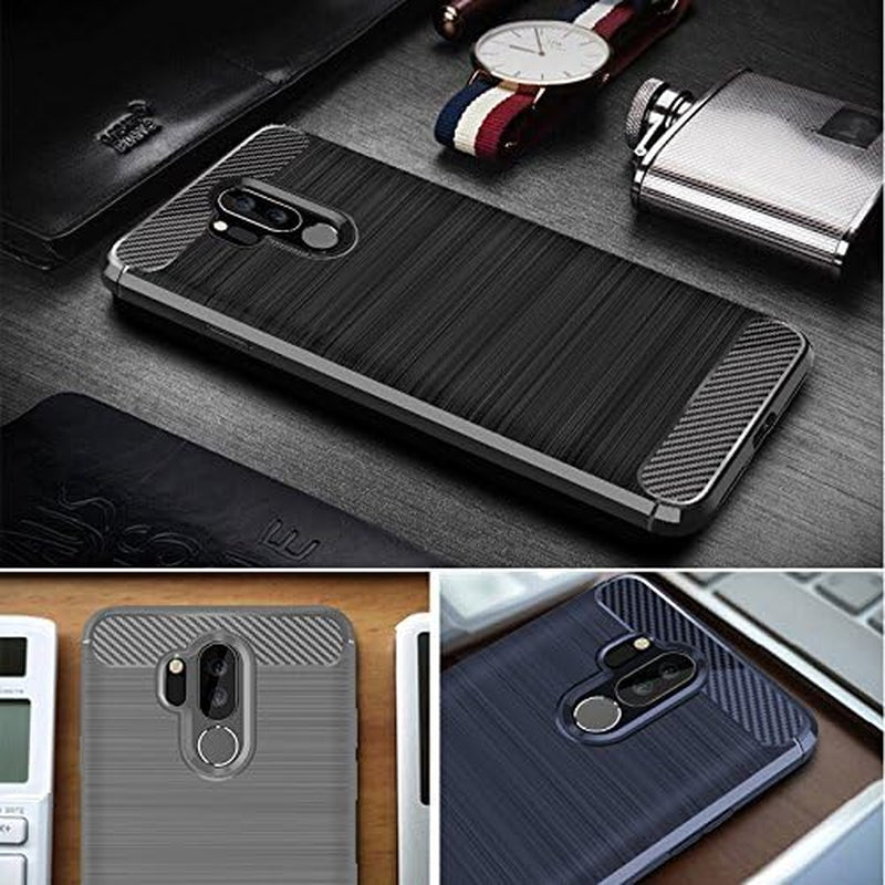 Cruzerlite Case Compatible with Cellphone Compatible with Cellphone LG G7 Case, LG G7 Thinq Case, Carbon Fiber Shock Absorption Slim Flexible Case Compatible with Cellphone LG G7/ LG G7 Thinq (Gray)  Cruzerlite   