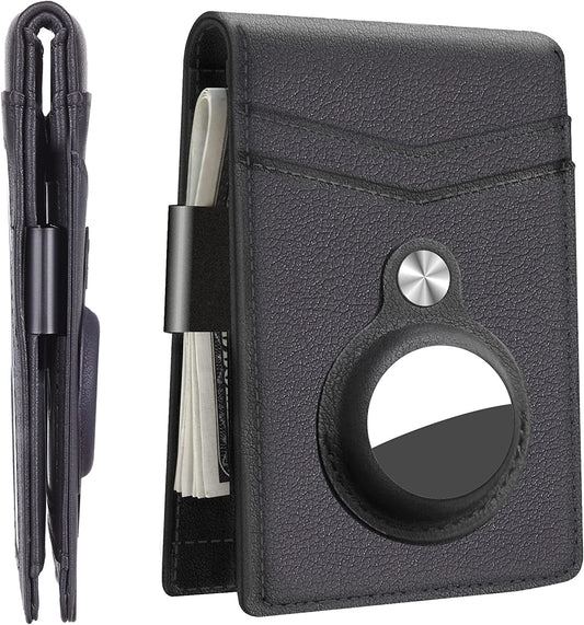 Hawanik Mens Slim Bifold Wallet with Integrated Case Holder for Airtag  Hawanik   