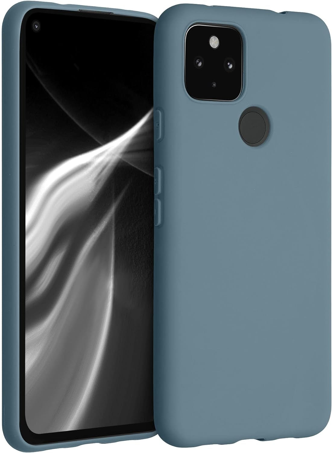 Kwmobile Case Compatible with Google Pixel 4A 5G Case - Soft Slim Protective TPU Silicone Cover - Antique Stone  kwmobile Arctic Night  