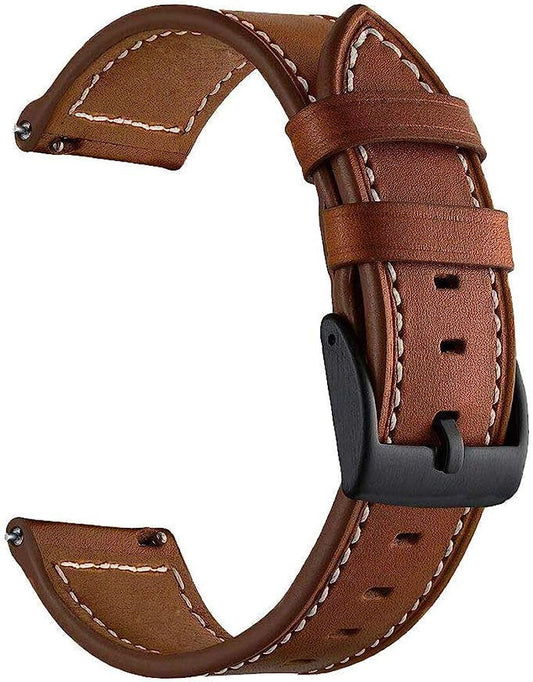 YEEJOK Vivoactive 4S 40Mm Bands Leather, 18Mm Venu 2S Bands for Men Women, Quick Released Leather Watch Strap with Metal Buckle Compatible for Garmin Vivomove 3S 39Mm Smart Watch  Yeejok   