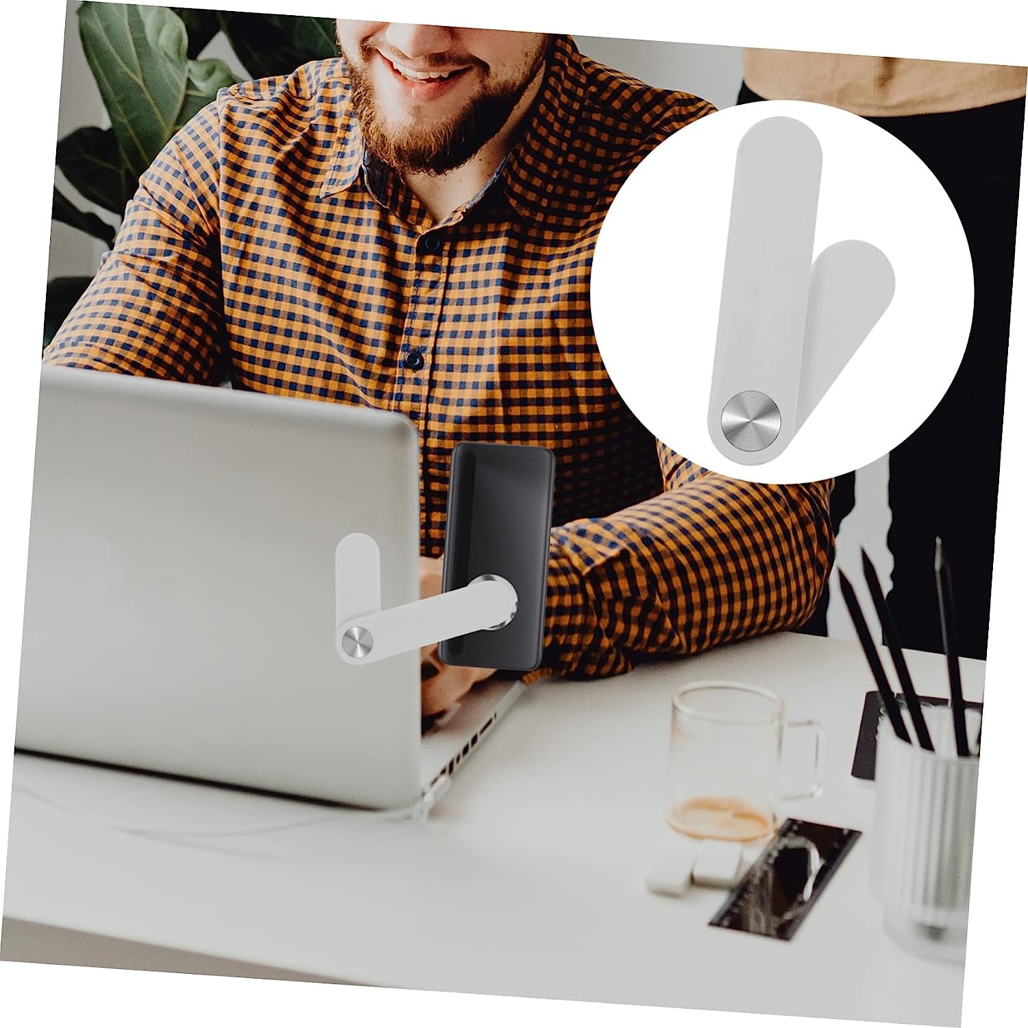 Baluue 3Pcs Screen Phone Holder Lapotop Kickstand for Phone Notebook Stand Laptop Mount Phone Mount for Monitor Magnetic Laptop Phone Mount Magnetic Phone Holder for Laptop Small Stand  Baluue   