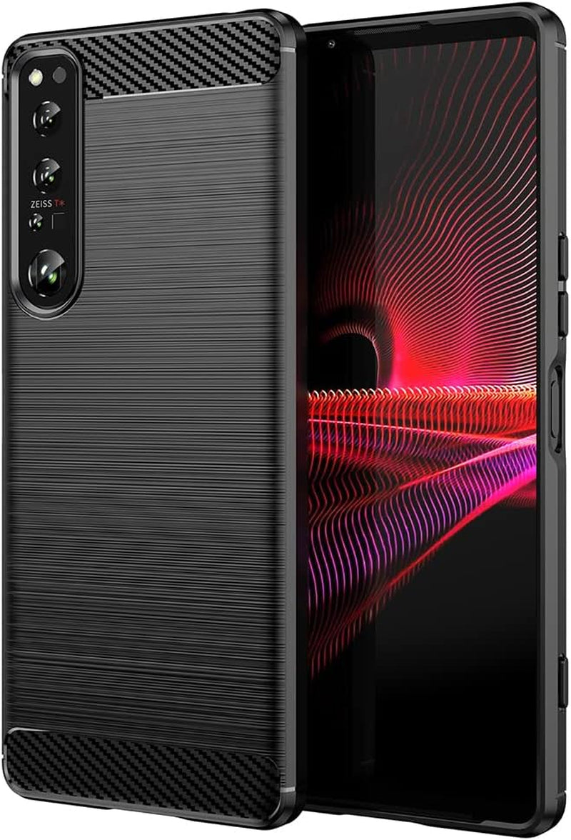 EVUNNBC for Sony Xperia 1 IV, Sony Xperia 1 IV Case Flexible TPU Shock-Absorption Military Grade Drop Protection Slim Fit Phone Cover for Sony Xperia 1 IV (Black)  LuckyMi   