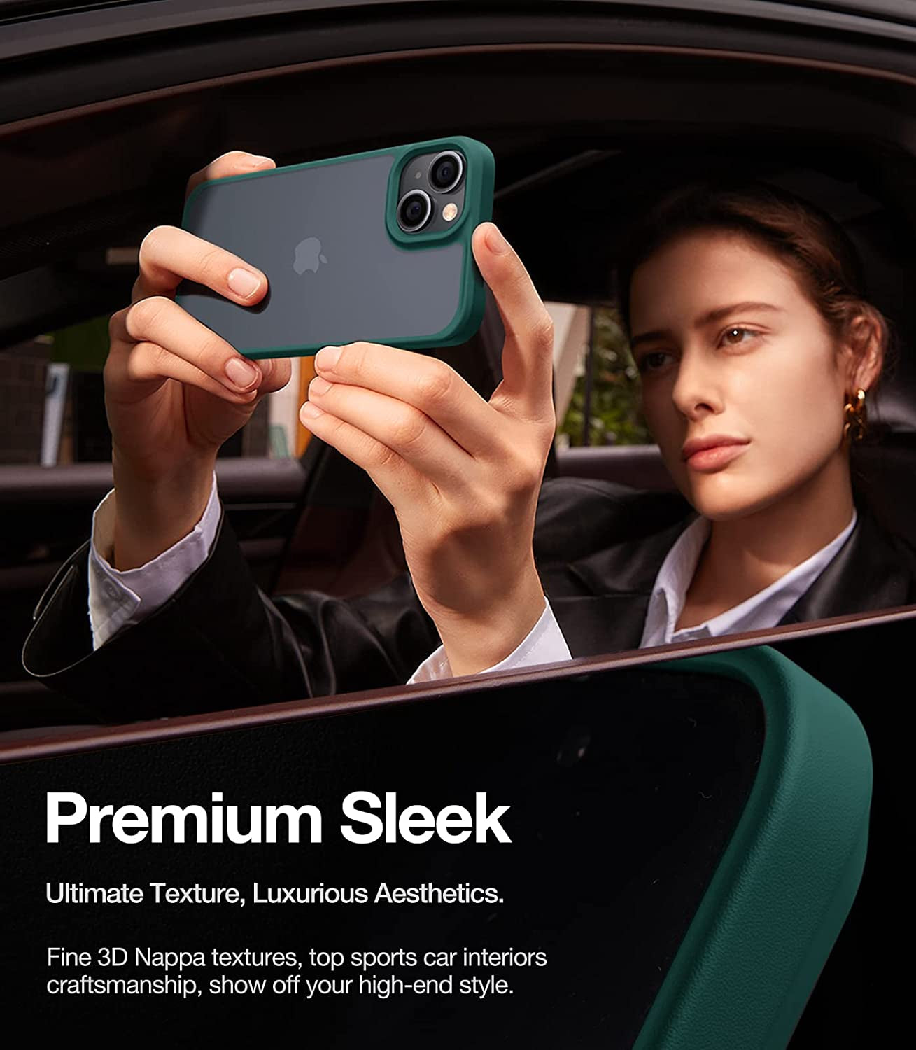 TORRAS Shockproof Designed for Iphone 14 Case [10FT Military Drop Protection][Sleek Premium Touch] Case for Iphone 14 Phone Cases with Translucent Back & Soft Edge Slim Silicone Cover, Alpine Green  TORRAS   