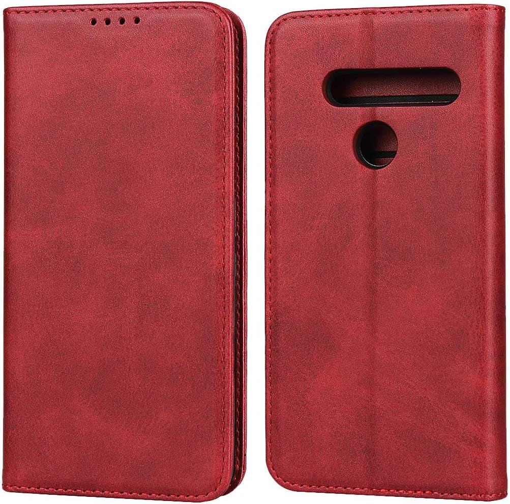 Icovercase for LG G8 Thinq Wallet Case, Premium PU Magnetic Leather Card Slots Holder Carry Kickstand Feature Flip Cover Case for LG G8 (Navy Blue)  iCoverCase Wine Red  
