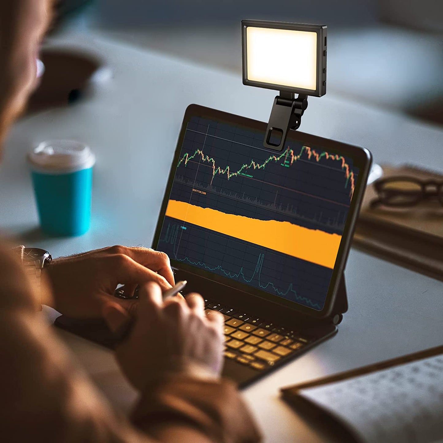 Aureday Rechargeable Selfie Light, Clip-On LED Ring Light for Phone, Laptop, Tablet and Computer, Portable Phone Light for Selfie/Video Conference/Zoom Call/Photography/Makeup/Picture  Aureday   