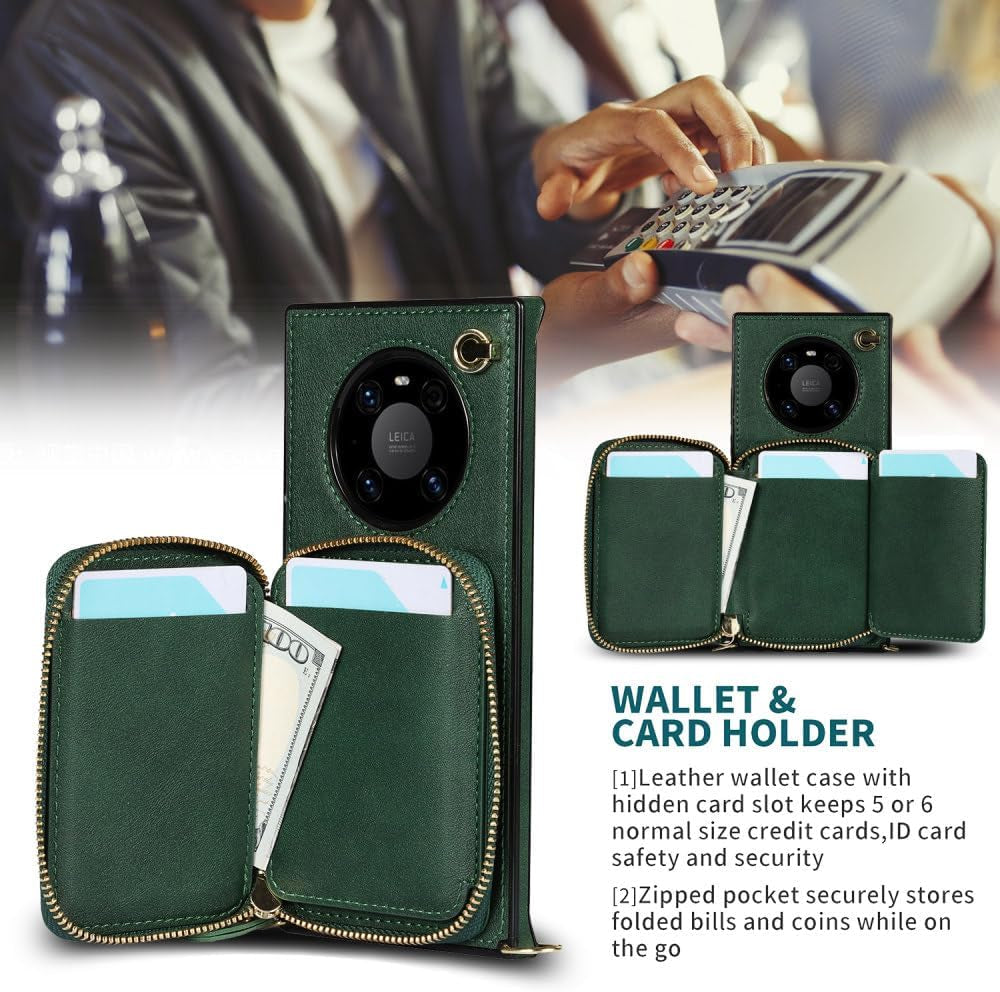 YOGISU Wallet Case for Huawei P30 P40 Pro plus Lite Mate 40 30 20 Pro Lite Backpack-Type Mobile Phone Cover Card,Rose Gold,For Huawei P30  YOGISU   