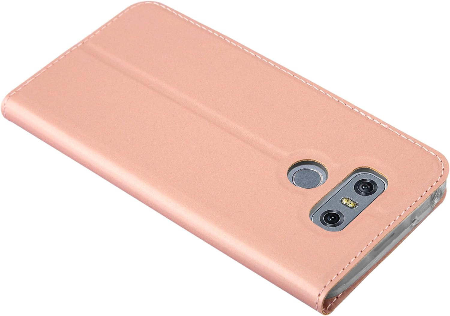 Cadorabo Book Case Compatible with LG G6 in Classy ROSÉ Gold - with Magnetic Closure, Stand Function and Card Slot - Wallet Etui Cover Pouch PU Leather Flip  Cadorabo   