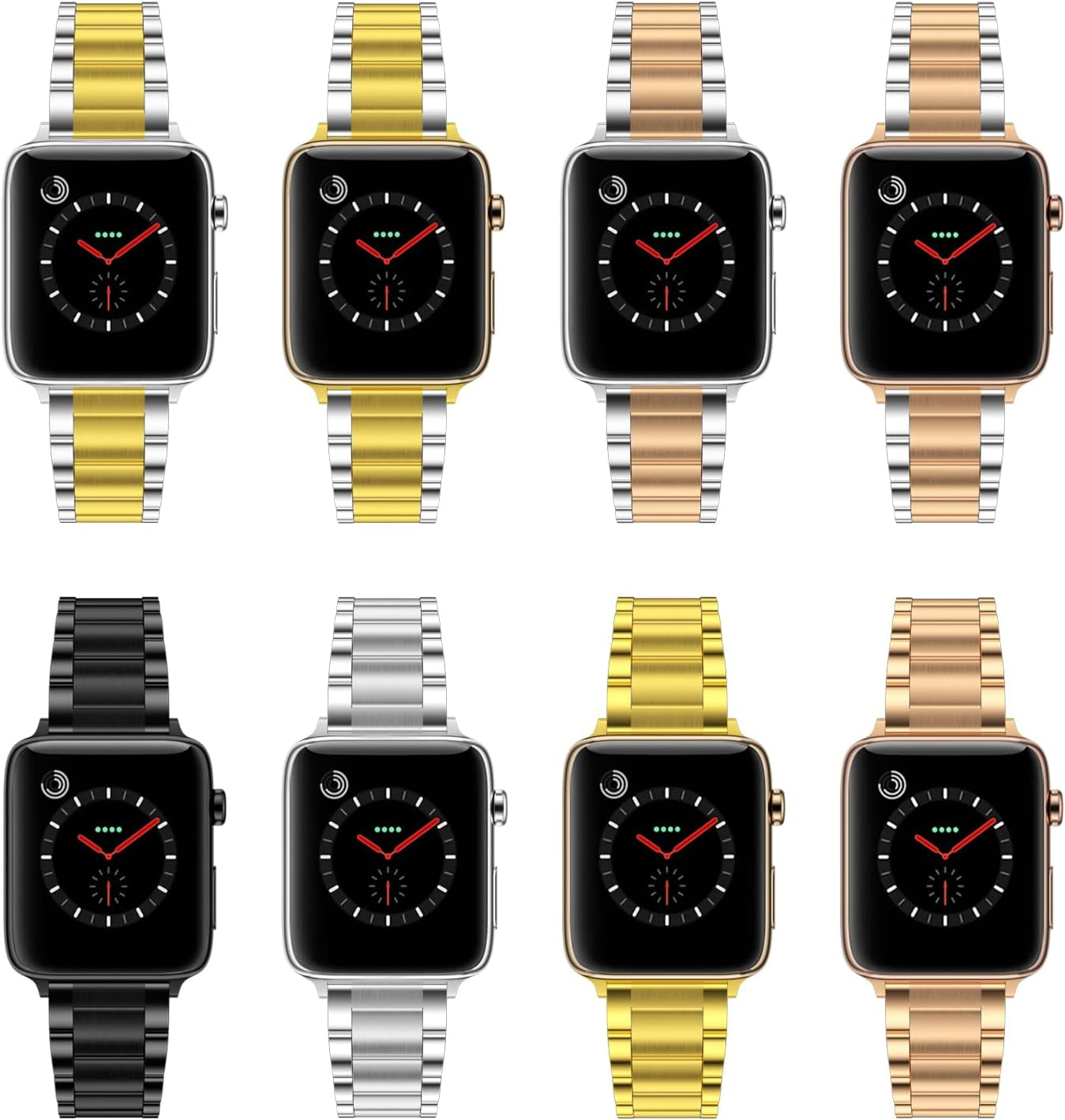 CINORS Metal Dressy Watch Band Compatible with Apple 8 41Mm Iwatch Iphone Rose Gold and Silver Womens Bands 41 40Mm Thin Link Bracelet 38Mm Stainless Steel Watches Strap for Series 7 6 5 4 3 2 1 SE  CINORS   