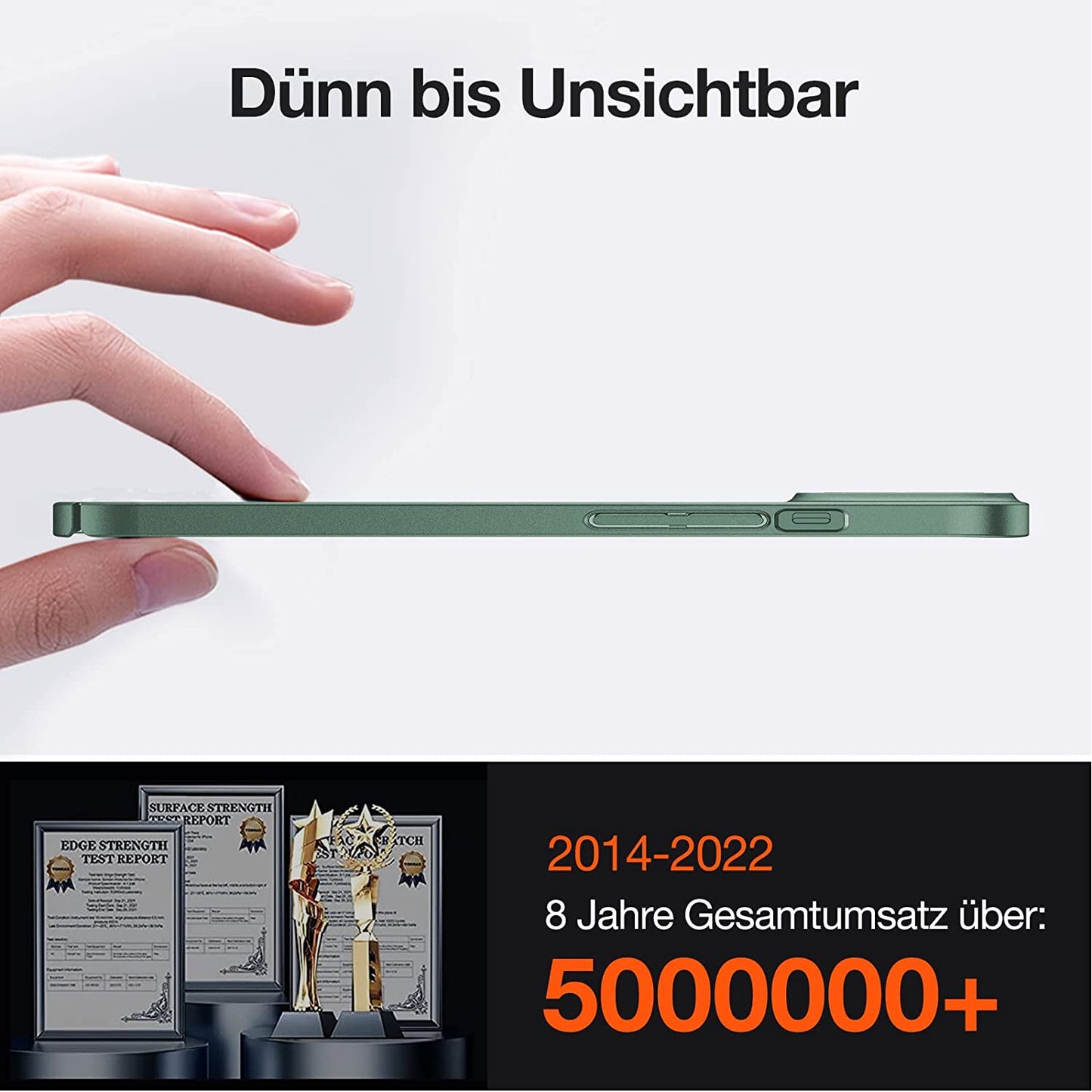 TORRAS Slim Fit for Iphone 14 Case/Iphone 13 Case, Ultra-Thin Sturdy Protective Cover with Anti-Scratch & No Fingerprint Hard Plastic Super Slim Phone Case for Iphone 14/13 Inch, Midnight Green  TORRAS   