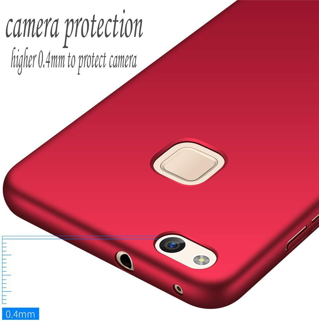 Winpromise Phone Case for Huawei P10 Lite Case [Anti-Scratch] [Durable Premium Plastic] [Ultra Thin] [Silky Feel] Slim Protective Hard Cover for Huawei P10 Lite (Red)  Winpromise   