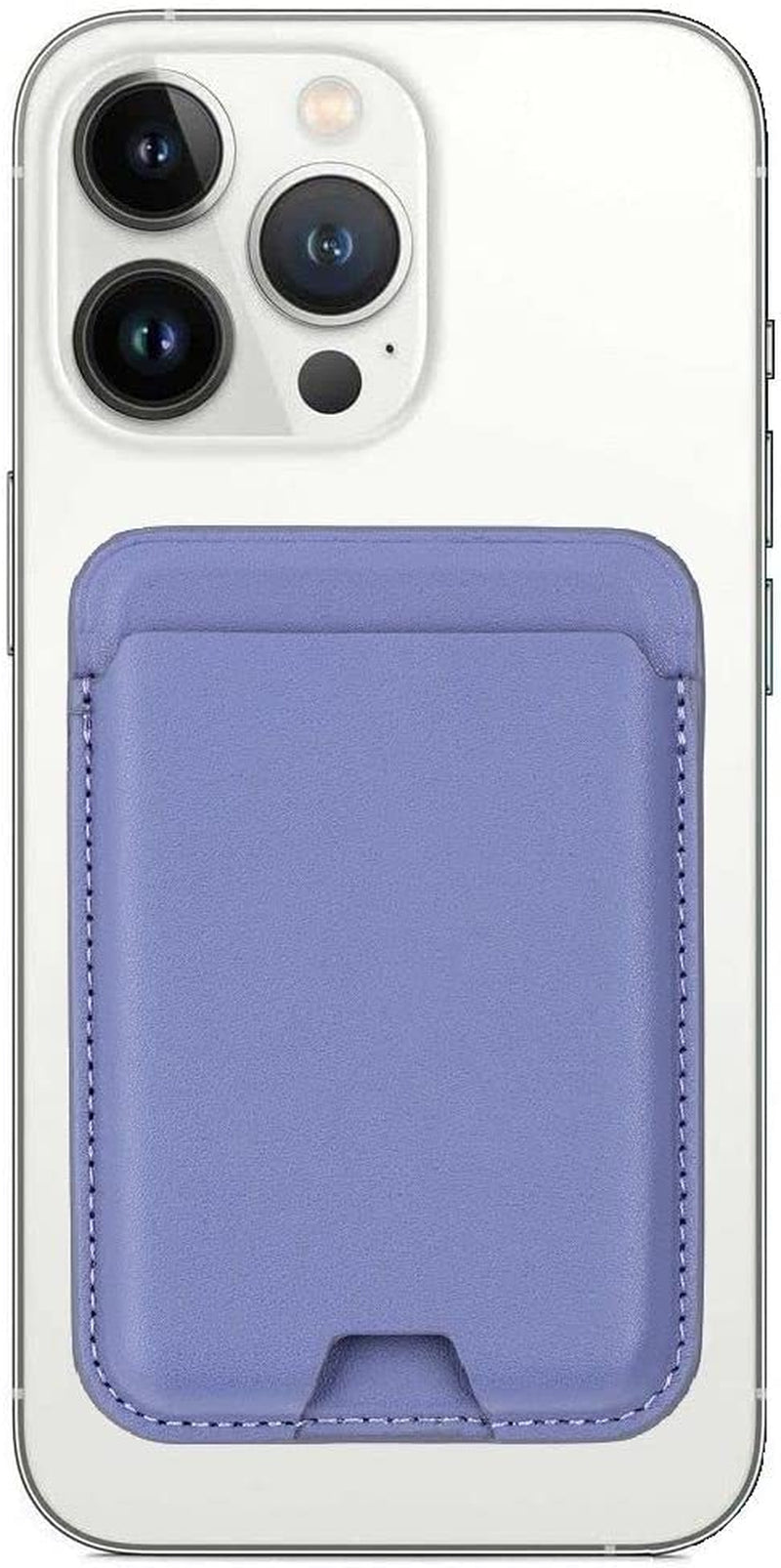 Open Slot Strong Magnetic Card Holder with Magsafe Wallet for Apple Iphone 14 Pro Max/14 Plus/14 Pro/14/13 Pro Max/13 Pro/13/13 Mini/12 Max/12/12 Pro/12 Mini, (Brown)  Tahamus Wisteria  