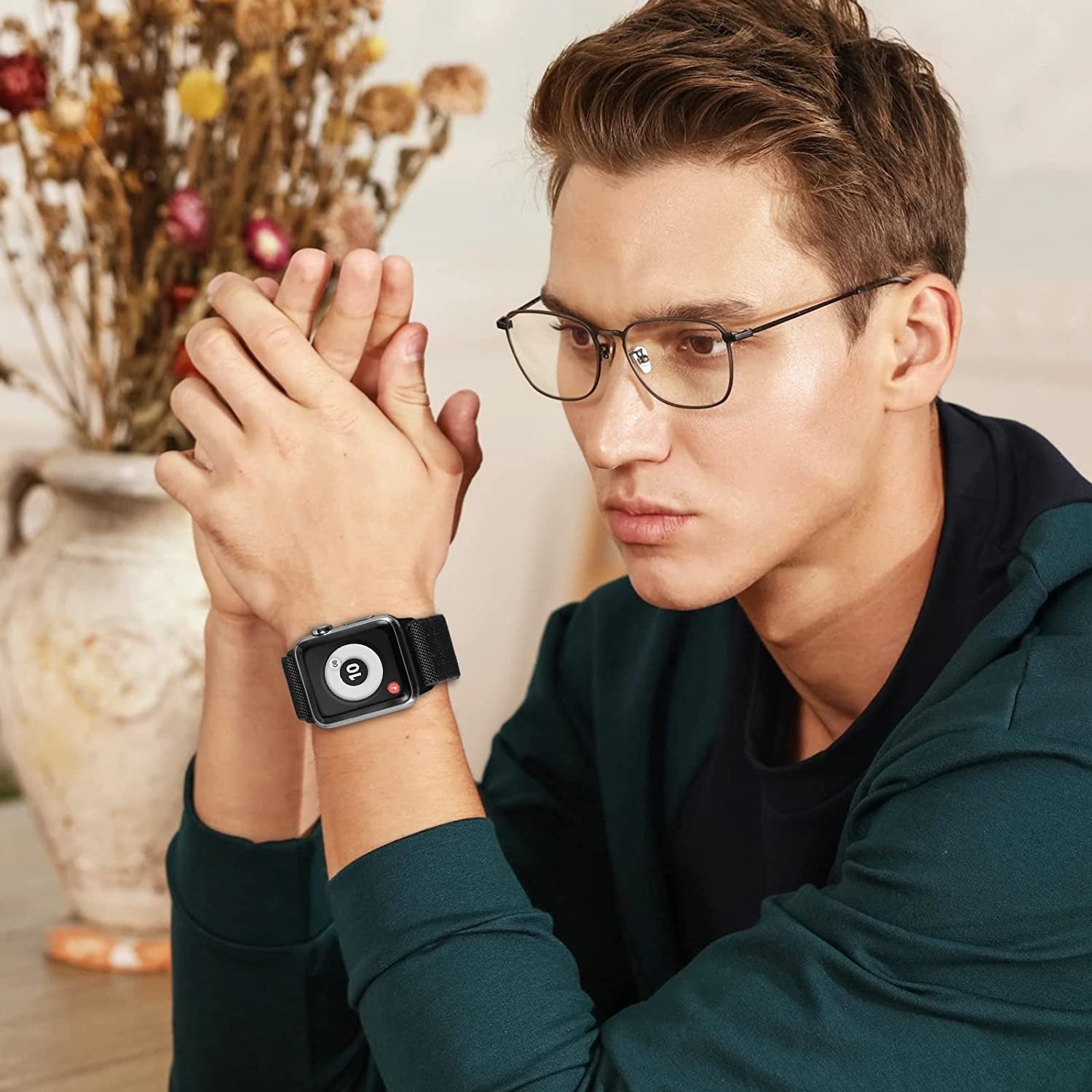 HILIMINY 10 Pack Stretchy Solo Loop Bands Compatible with Apple Watch 38Mm 40Mm 41Mm 42Mm 44Mm 45Mm 49Mm Men Women, Braided Elastic Nylon Sport No Buckles Straps for Iwatch Ultra SE Series 8 7 6 5 4 3 2 1  HILIMNY   