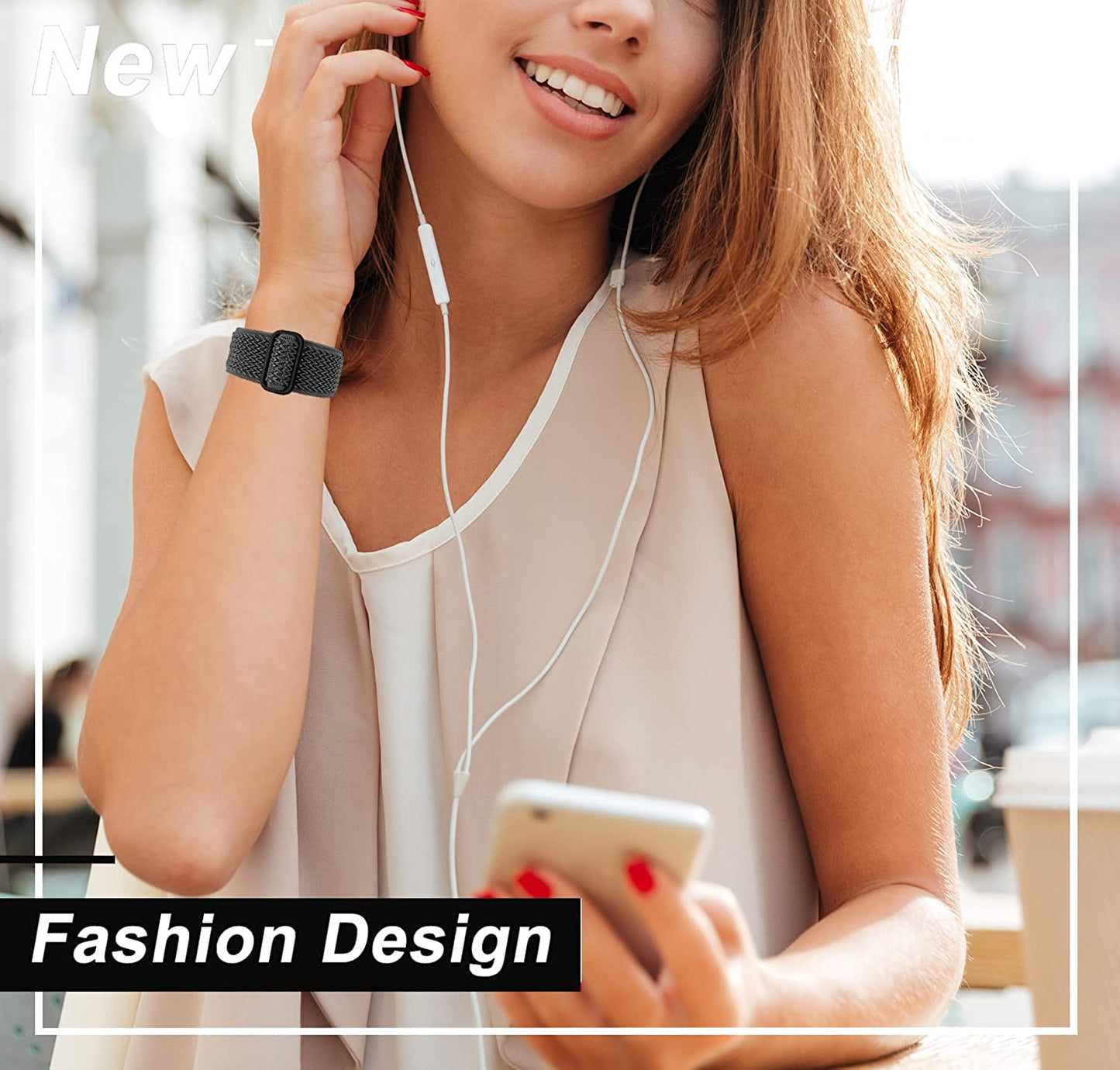 Olytop Elastic Watch Bands for Garmin Instinct/2 Solar, 22Mm Soft Stretchy Nylon Ultra-Light Wristband Replacement Strap Men Women for Garmin Instinct Tactical/Esports/Solar/Tide Smartwatch  Olytop   