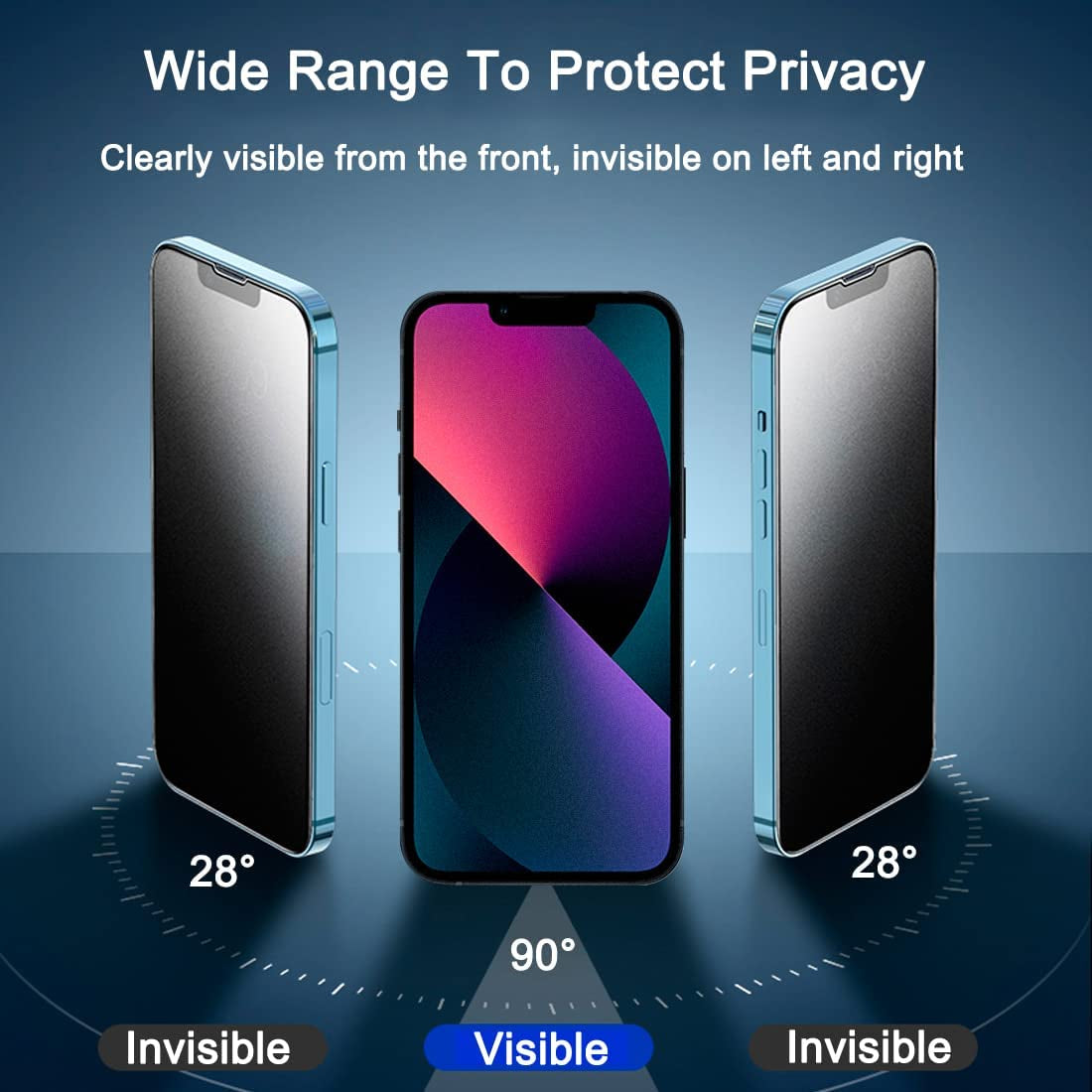 SOOPUR [2 Pack Matte Privacy Screen Protector for Iphone 13/Iphone 14/Iphone 13 Pro, Anti-Glare Anti-Spy Tempered Glass Film 6.1 Inch, Rounded Edge Full Coverage, Smooth & Sensitive Touch  SOOPUR   