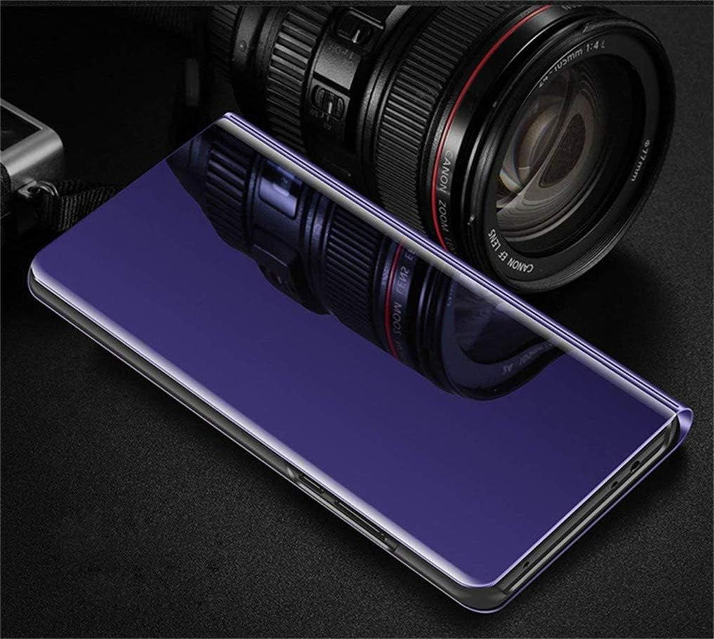 COTDINFORCA Compatible with LG V40 Case, Mirror Design Clear View Flip Bookstyle Luxury Protecter Shell with Kickstand Compatible with LG V40 Thinq 2018 Release. Flip Mirror: Purple  COTDINFORCA   