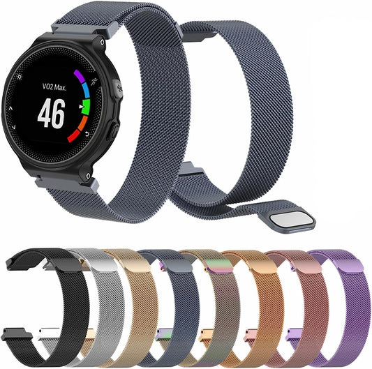 Compatible with Garmin Forerunner 620 Bands/Forerunner 220 Bands/Forerunner 735XT Bands, Soft Metal Sport Bands Compatible with Garmin Approach S6 Bands/Approach S20 GPS Bands for Men Women  AsohsEN   