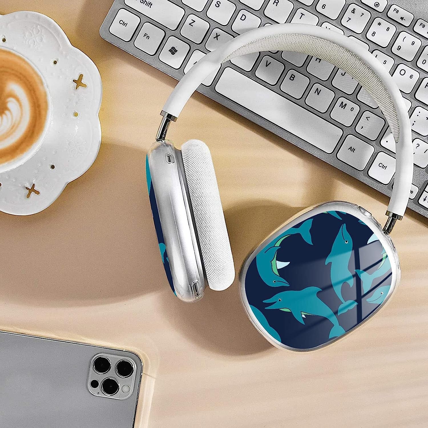 WINCHIHAN Printed Soft TPU Anti-Scratch Protective Case Cover Compatible with Airpods Max Headphones # AS0550  WINCHIHAN   