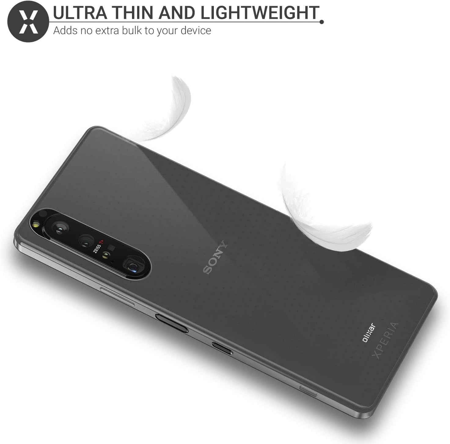 Olixar Clear Case for Sony Xperia 1 III - Silicone Gel TPU Flexible - Ultra Thin - Slim Protection - Wireless Charging Compatible - Shockproof Phone Cover - Crystal Clear  Olixar   