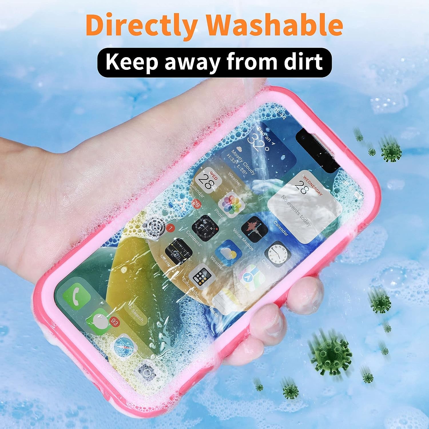 Cozycase Compatible with Iphone 14 plus Waterproof Case - Full Body Shockproof Dustproof Dropproof Built in Screen Protector Rugged Waterproof Case for Iphone 14 plus 6.7 Inch Pink  Cozycase   