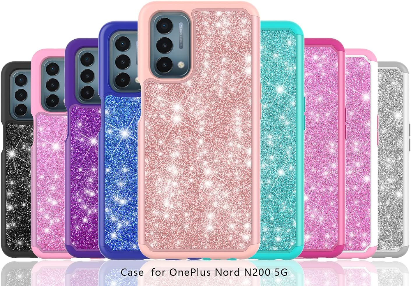 For Oneplus Nord N200 5G Case, NB Bling Phone Case Cover (Green, Oneplus Nord N200 5G)  PAPZINA   