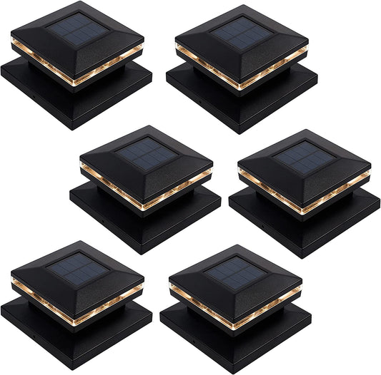 MAGGIFT 15 Lumen Outdoor Post Cap Light for Fence Deck or Patio, Warm White High Brightness SMD LED Lighting, Lamp Fits 4X4, 5X5 or 6X6 Wooden Posts, 6 Pack  MAGGIFT   