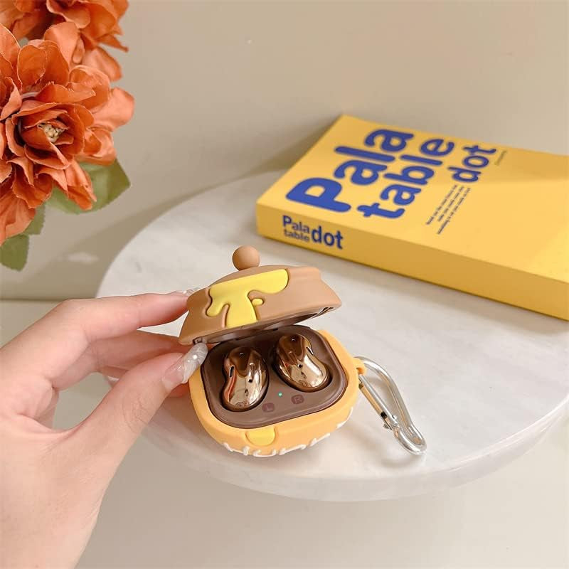 Soft Silicone Skin Cute Case for Samsung Galaxy Buds 2 2021/ Galaxy Buds Pro 2021/ Galaxy Buds Live 2020, Shock-Absorbing Case Cover Accessories with Keychain  JLHYYXH   