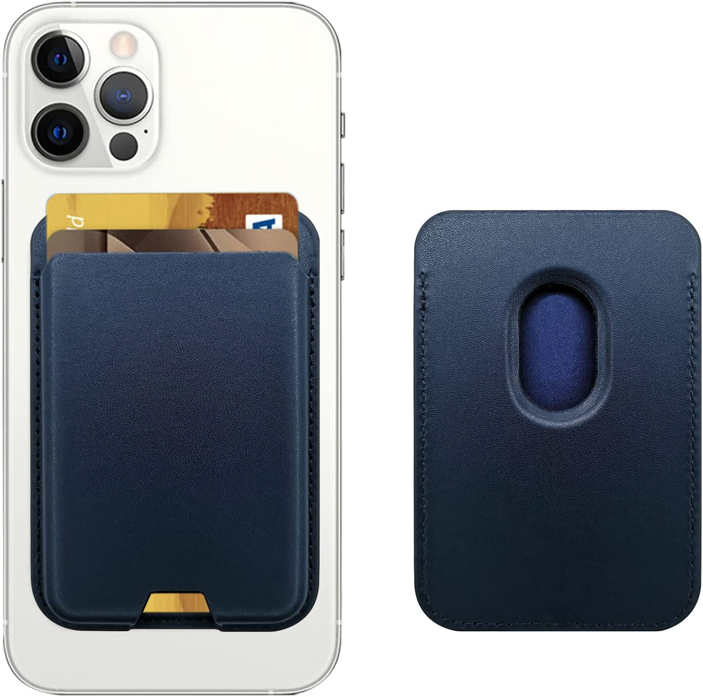 Magnetic Wallet Card Holder Compatible with Apple Magsafe Wallet for Iphone 14 Pro Max/14 Pro/14/14 Plus, Mag Safe Wallet for Iphone 13 Pro Max/13 Pro/13/13 Mini/Iphone 12 Series, Midnightblack  iLodn Cyaneous  