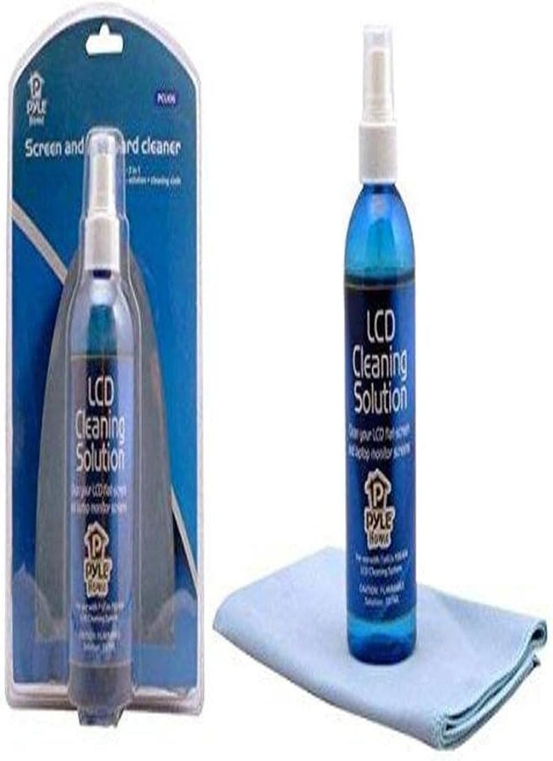 Pyle Home Computer LCD Screen Cleaning Kit - 207Ml Cleaner Solution Spray plus a Cleaning Cloth, Tool Cleans Phone, Keyboard, Laptop Surface, Plasma Flat TV Monitor, Macbook,Kindle,Ipad, Iphone PCL106  Sound Around   