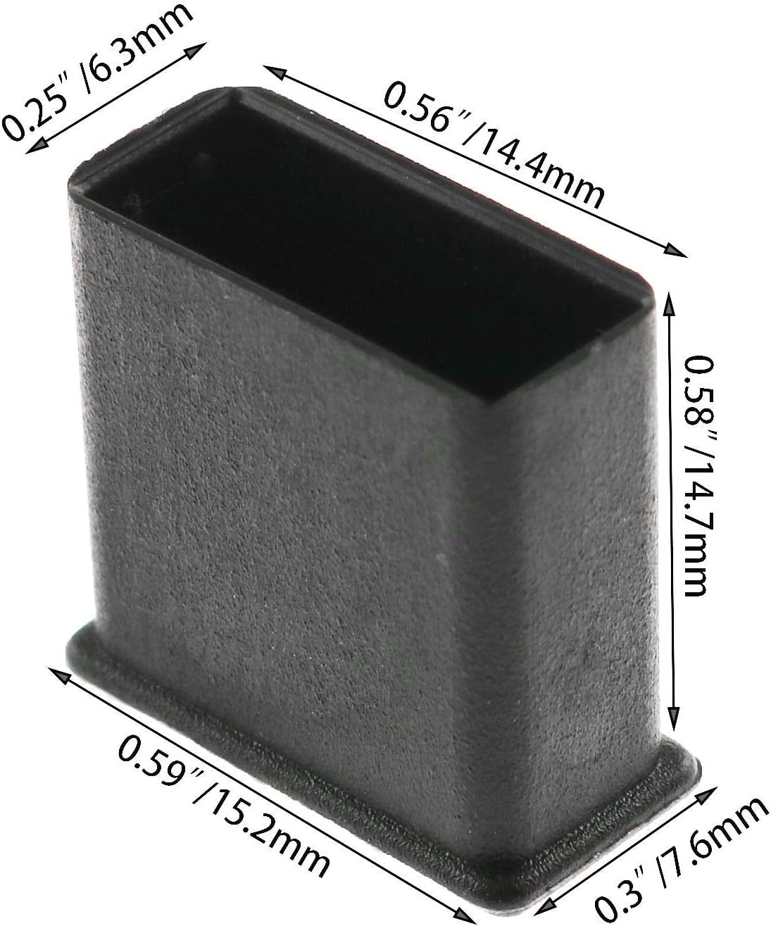 DTTRA 20Pcs Plastic USB Type a Male Anti-Dust Stopper Plug Cover Protector Cap Cover, Black  DTTRA   