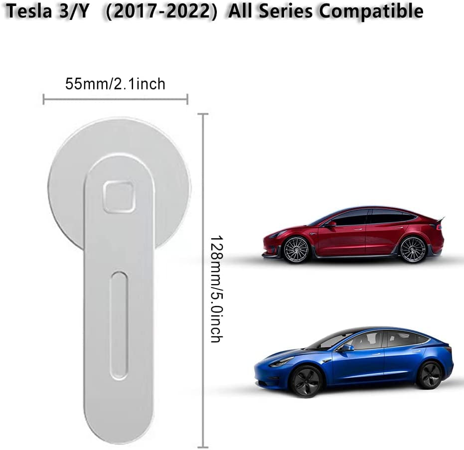 Rimoody Magnetic Phone Holder for Laptop, Car Phone Holder Mount for Tesla Model 3 Y, Laptop Phone Holder Computer Phone Holder Monitor Phone Mount - Silver  Rimoody   