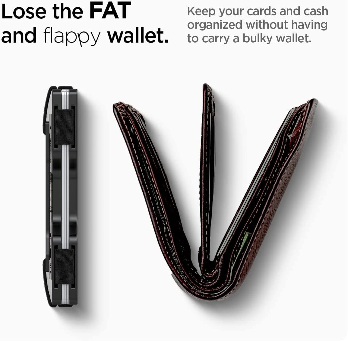 Spigen RFID Blocking Metal Wallet S Slim Minimalist Credit Card Holder for Men and Women with Cash Strap - Black  Spigen   