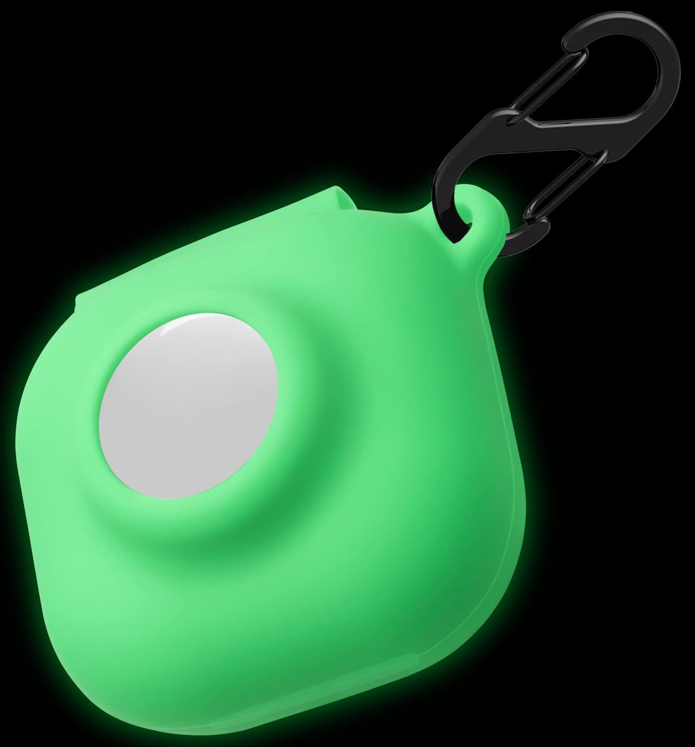 Geiomoo 2 in 1 Silicone Case Compatible with Beats Fit Pro and Air Tag, Protective Cover with Carabiner (Navy Blue)  Geiomoo Luminous Green  