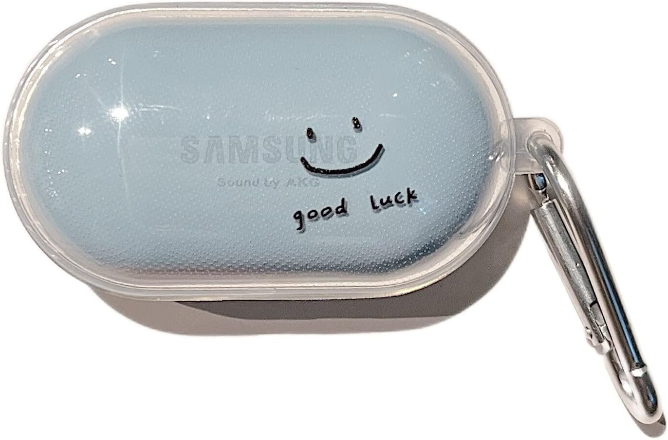 CASEVERSE Case for Samsung Galaxy Buds plus (2020) /Galaxy Buds (2019), Protective Hard Cover Skin with Keychain Carabiner Support Wireless Charging  CASEVERSE Smile 5  