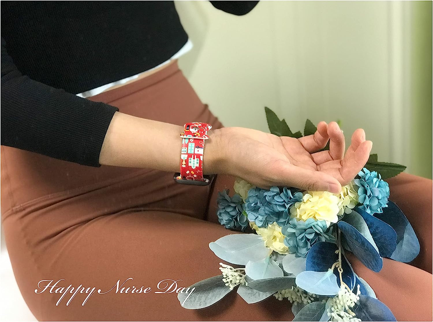 Mothers Day Watch Band Compatible with Apple Watch 38Mm 40Mm 41Mm 42Mm 44Mm 45Mm, Mothers Day Gifts for Mom Silicone Replacement Bands Wristbands Strap Compatible with All Iwatch Series  WANSENCE   