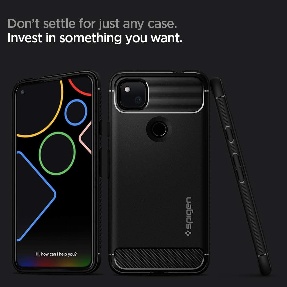 Spigen Rugged Armor Designed for Google Pixel 4A Case (2020) [NOT Compatible with Pixel 4A 5G] - Matte Black  Spigen   