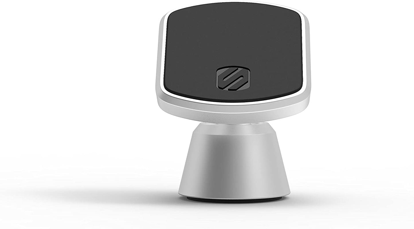 Scosche ME2MPM-SP Adjustable, Portable Laptop/Computer Monitor Stand - Magnetic Mount Phone Holder & Monitor Mount for Travel & Desk Use  SCOSCHE Dash, Silver  