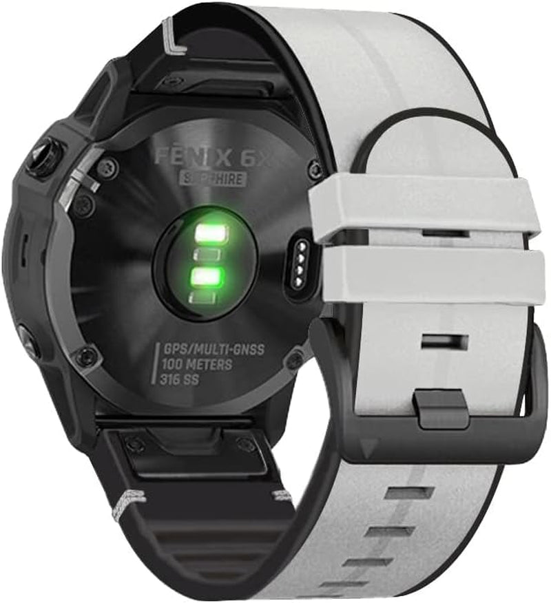 RAYESS 26 22Mm Smart Watch Band for Garmin Fenix 7 7X 6 6X Pro 5X 5 plus 935 Silicone Leather Accessory Straps Quick Release Wristbands  RAYESS   