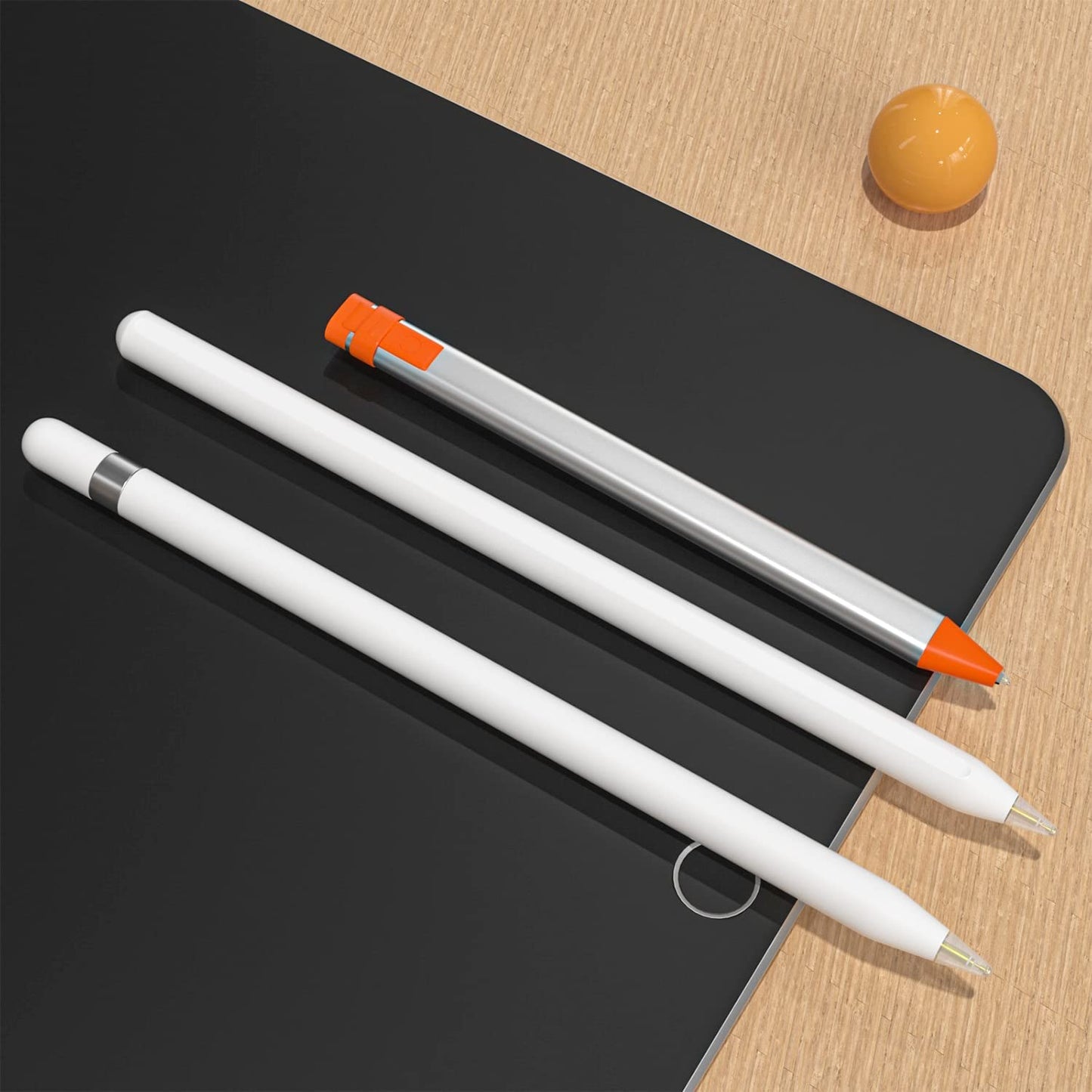Wear Out Resistance Paper-Feel Writing Soft Pencil Tips Compatible with Apple Pencil Gen 1St,2Nd, Noiseless Pencil Nibs Fits for Apple Ipad Pro Pen, Upgraded Full Clear, 2 Pack  BPOPO   