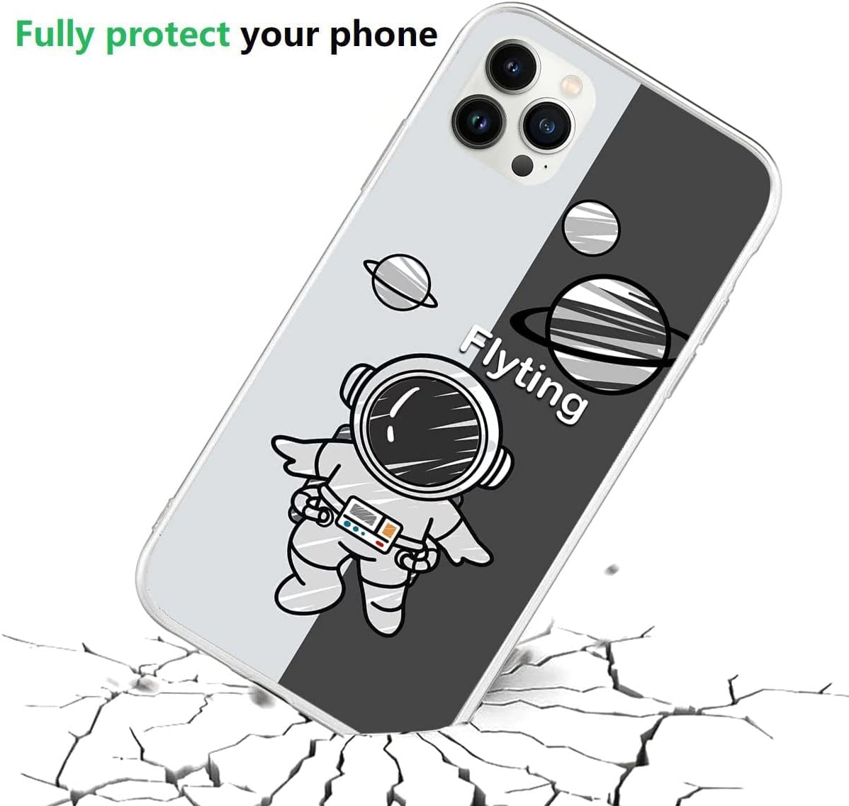 Compatible with LG G7 | LG G7 Thinq | LG G7 Fit | LG G7 One Case Cute Cartoon Astronaut Cosmonaut 355 Cool Kids Girls Women Man Soft Flexible TPU Silicone Phone Case Clear  PTGVCTA   