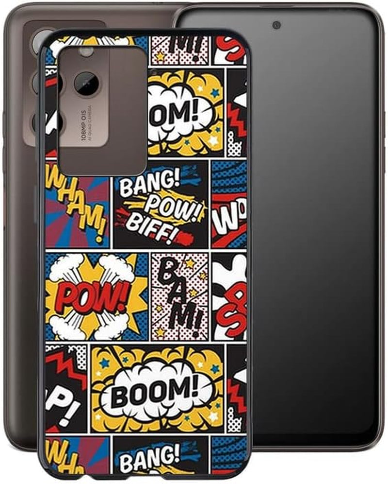 WIMSPEED Case for HTC U23 Pro (6.7"), Black Soft TPU Bumper Phone Case, Slim Shockproof Silicone Military Grade Drop Protective Shell for HTC U23 Pro - Camellia  WIMSPEED Wma4  