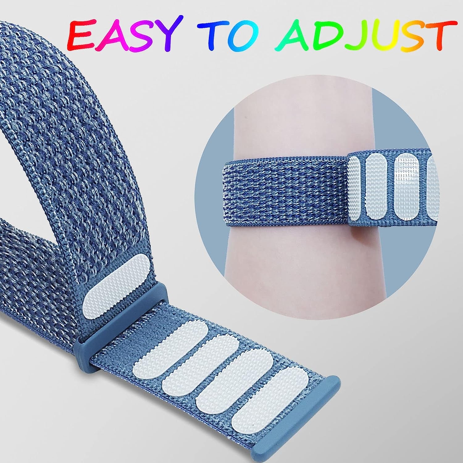 Asondig Compatible for Kids Apple Watch Band 3 Packs Nylon Sport Rainbow Band Replacement Boy Girl Loop Velcro Strap Soft Breathable Wristband for Apple Series 8/7/6/5/4/3/2/1/SE 38/40/41Mm&42/44/45Mm  Asondig   