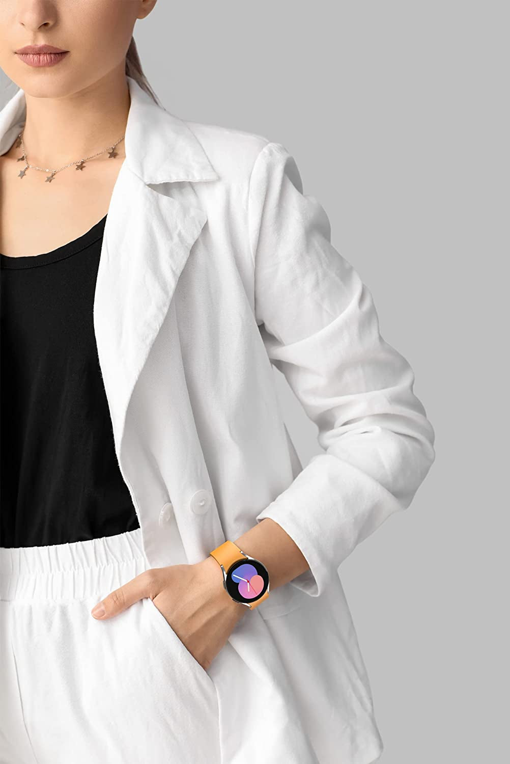 GGKING 10 Pack Compatible with Samsung Galaxy Watch 5 Band Galaxy Watch 4 Band 40Mm 44Mm Galaxy Watch 5 Pro 45Mm Galaxy Watch 4 Classic 42Mm 46Mm Gapless Soft Strap Silicone No Gap Wristband for Women Men  GGKING   