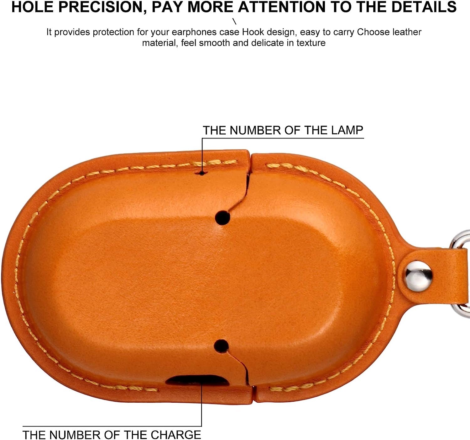 Hemobllo Wireless Earbuds Case Leather Headset Box Cover Shockproof Protective Case Compatible for Galaxy Buds Brown  Hemobllo   