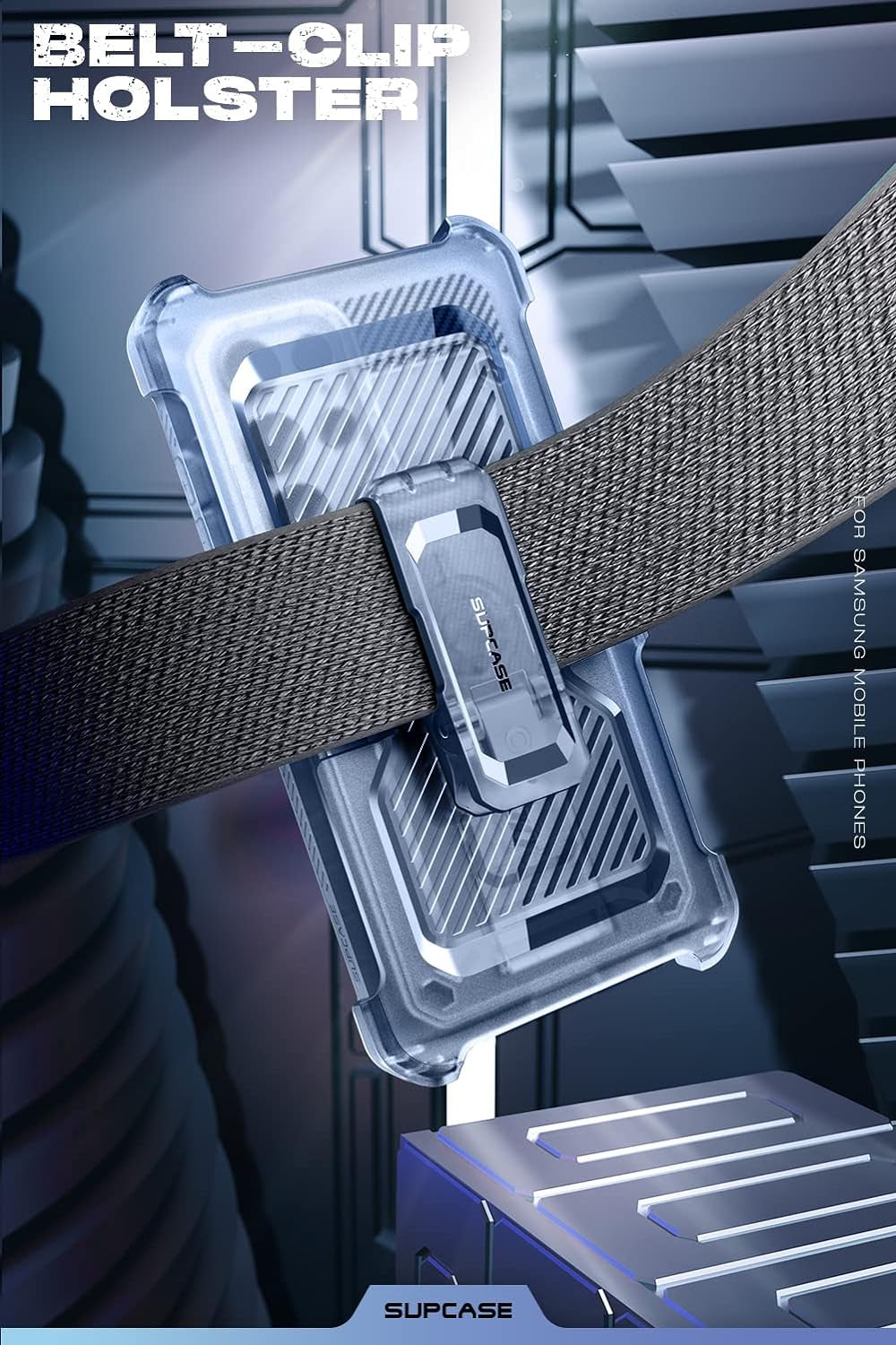 SUPCASE Unicorn Beetle Pro Case for Samsung Galaxy S23 Ultra 5G (2023), [Extra Front Frame] Full-Body Dual Layer Rugged Belt-Clip & Kickstand Case with Built-In Screen Protector (Frostblue)  SUPCASE   