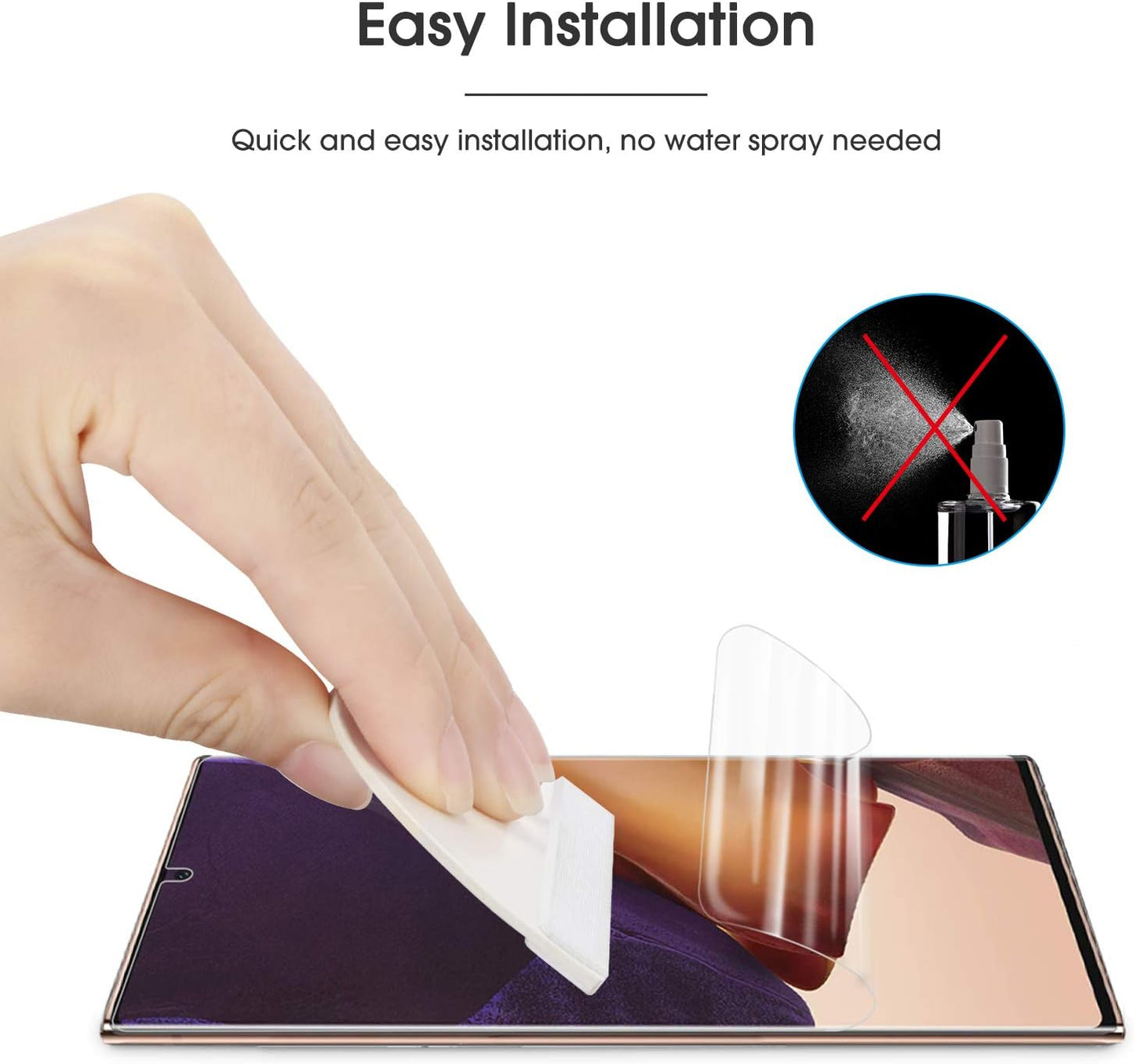 [4 Pack] OMOTON Screen Protector Compatible with Samsung Galaxy Note 20 Ultra - TPU Film Screen Protector for Galaxy Note 20 Ultra 6.9 Inch, 2020 [High Definition] [Bubble Free] [Anti-Scratch] [Anti-Fingerprint]  OMOTON   