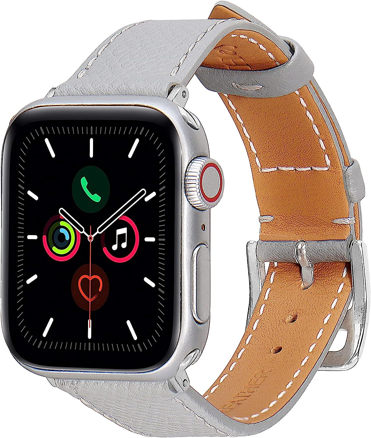 Heyon Women Leather Band Compatible with Apple Watch 38Mm 40Mm 42Mm 44Mm,Genuine Leather Watch Band for Iwatch  Heyon   