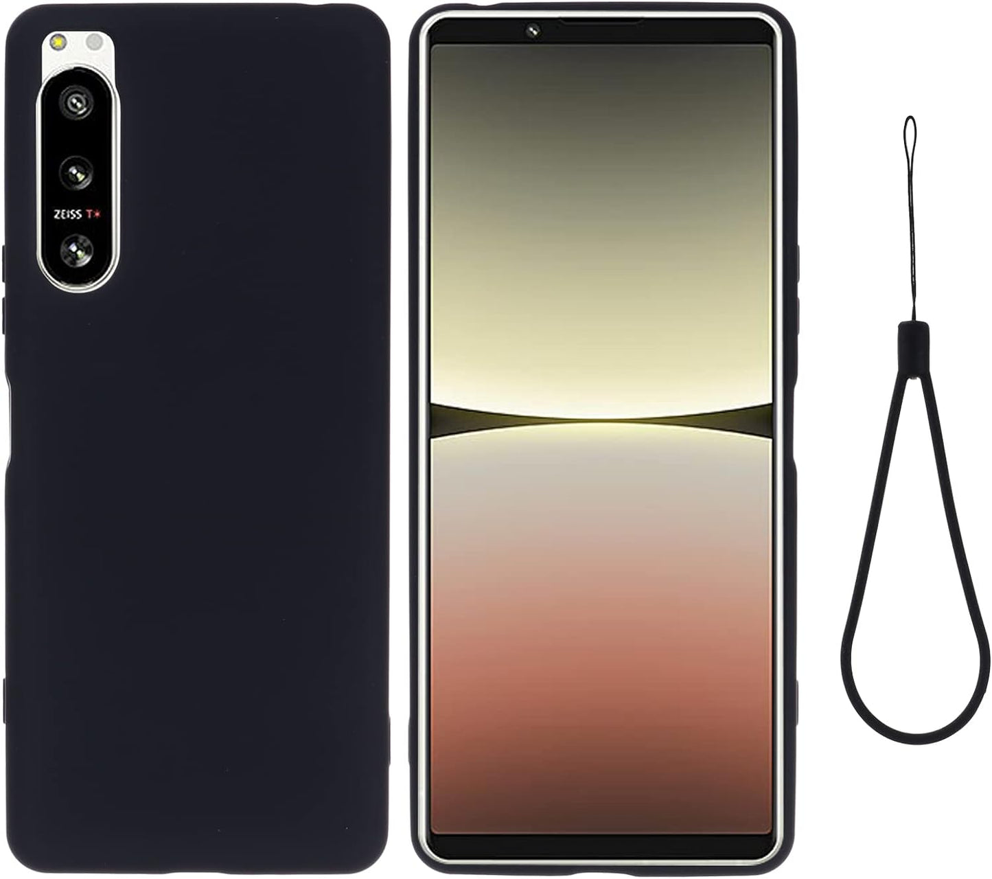 Compatible with Sony Xperia 5 IV 6.1" 2022 Slim Silicone Shockproof Back Case Cover Full Body Cover Slim Phone Case for Sony Xperia 5 IV 6.1" 2022  XBS-Better Black  