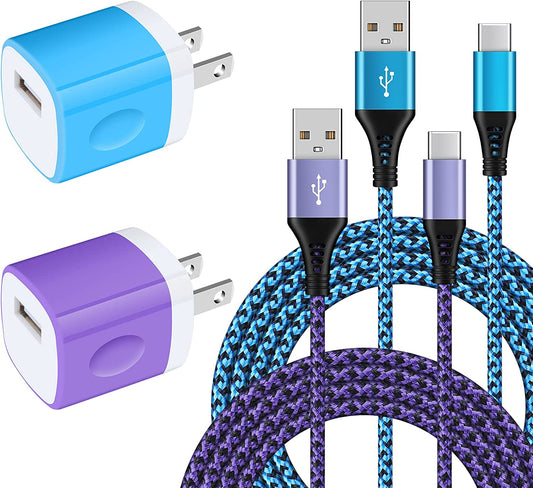 Type C Charger Block Fast Wall Plug Box USB C Android Phone Charger Cable Fast Charging for Samsung Galaxy S23 Ultra/S23/A14/A23/A13 5G/S21 FE 5G/A03S/S22/Z Flip 3/Z Fold/S21/A12/A32/A10E,Pixel 7 6  Shenzhen Putuo Technology Co.,Ltd   